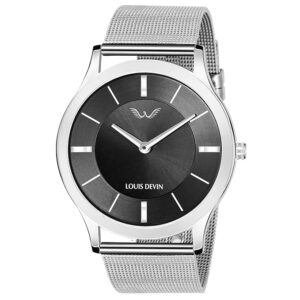 LOUIS DEVIN SLM023 Stainless Steel Chain Analog Wrist Watch for Men